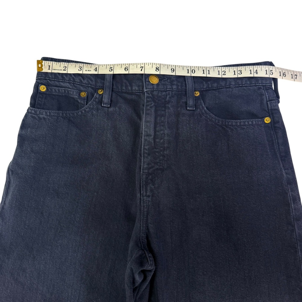 J.Crew Slim Wide Leg Jeans Womens 28 Black High Rise 100% Cotton Denim Pants - Picture 4 of 6